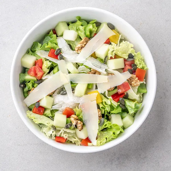 Honeydew Melon & Shaved Cheese Salad